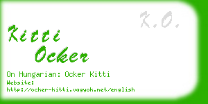 kitti ocker business card
